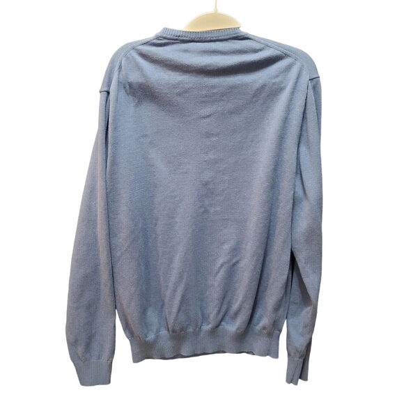 Jos A Bank Mens Sweater Gray Size XL 100% Pima Cotton Pullover Long Sleeve - Picture 2 of 12